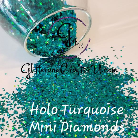 Mini Diamonds Holographic Glitter - Holo Turquoise