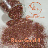 .008 Ultra Premium Ultra Fine Polyester Glitter 1/128" - Holographic Rose Gold II