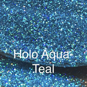 .008 Ultra Premium Ultra Fine Polyester Glitter 1/128" - Holographic Aqua - Teal