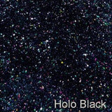 Ultra Fine Hex Laser Cut .008” Premium Polyester Glitter - Holo Black