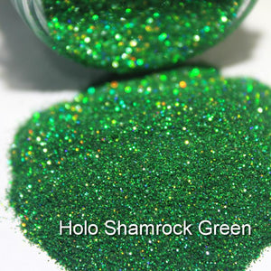 Holographic Shamrock Green