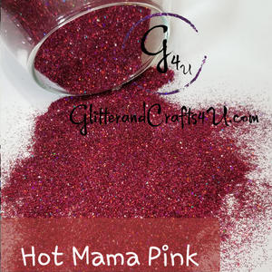 .008 Ultra Premium Ultra Fine Holographic Polyester Glitter 1/128" - Hot Mama Pink