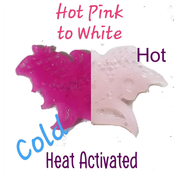 Thermochromic Pigment Powder - Heat Activated - Hot Pink to White