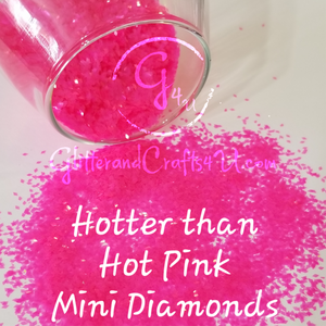 Mini Diamonds Iridescent Glitter - Hotter than Hot Pink