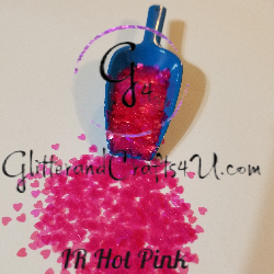 3mm Hearts - IR Hot Pink