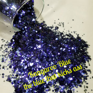 .094 & .062 Hex Ultra Premium Chunky Polyester Glitter - Kangaroo Blue