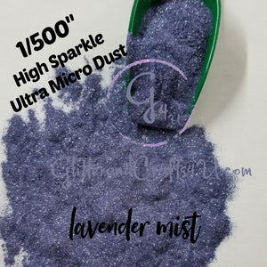 Ultra Premium Ultra Micro Dust Polyester High Sparkle Glitter 1/500" - Lavender Mist