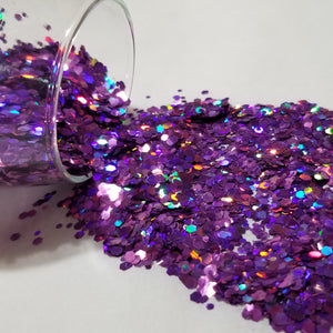 .062, & .094 Hex Ultra Premium Holographic Polyester Glitter - Lily Munsta