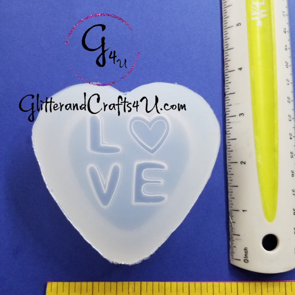 LOVE Heart Mold -Clear