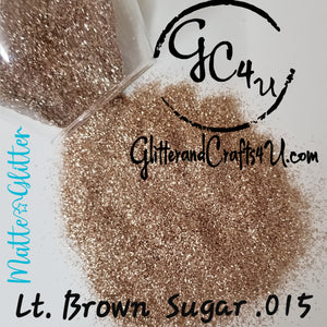 Ultra Premium Matte Polyester Glitter - Lt. Brown Sugar 015