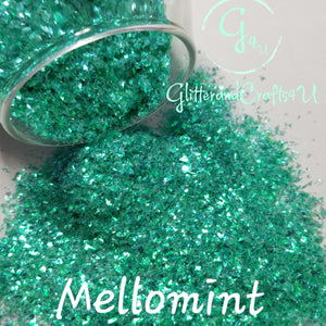 Ultra Premium Iridescent Polyester Glitter Pieces - Mellomint Cuts