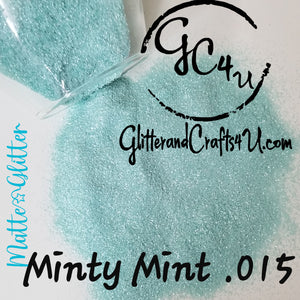 Ultra Premium Matte Polyester Glitter - Minty Mint .015