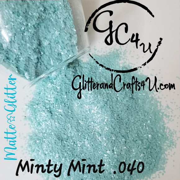 Ultra Premium Matte Polyester Glitter - Minty Mint .040