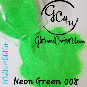 Ultra Premium Matte Polyester Glitter - Neon Green 008