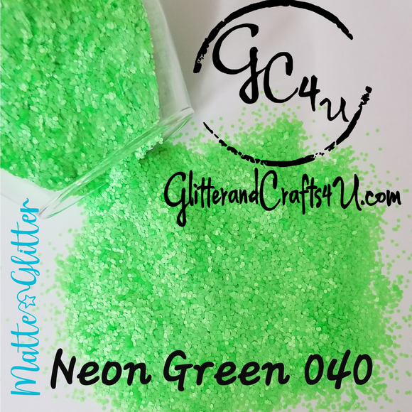 Ultra Premium Matte Polyester Glitter - Neon Green 040