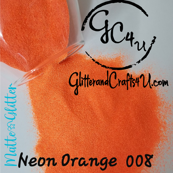 Ultra Premium Matte Polyester Glitter - Neon Orange 008