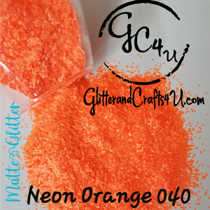 Ultra Premium Matte Polyester Glitter - Neon Orange 040