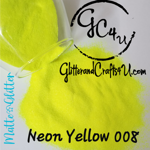 Ultra Premium Matte Polyester Glitter - Neon Yellow 008