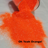 .015 Hex Ultra Premium Fine Iridescent Polyester Glitter - Oh Yeah Orange!