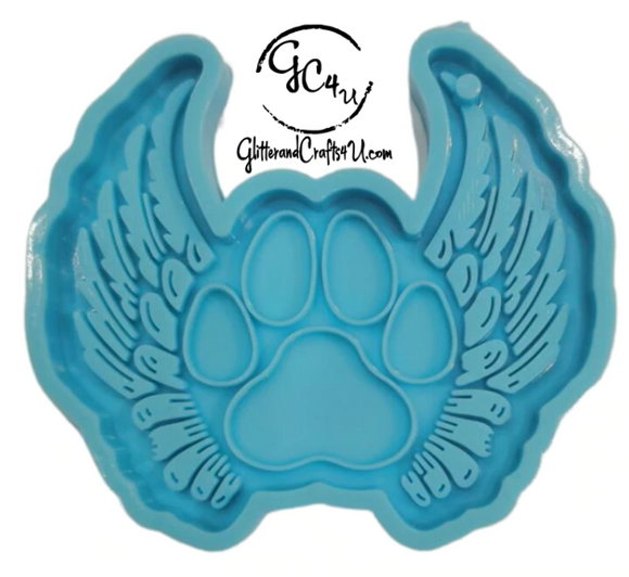 Paw with Wings Keychain Mold