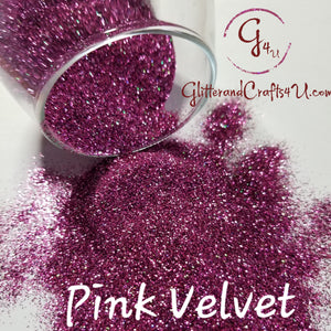 .008 & .015 Hex Ultra Premium Cosmetic Safe Metallic & Iridescent Polyester Glitter - Pink Velvet