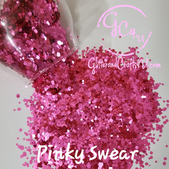 .062 & .094 Hex Ultra Premium Chunky Polyester Glitter - Pinky Swear
