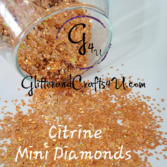 Mini Diamonds Holographic Glitter - Citrine