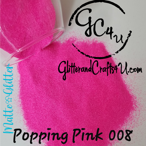 Ultra Premium Matte Polyester Glitter - Popping Pink 008