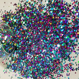 .094 & .062 Hex Ultra Premium Chunky Polyester Glitter - Rainbow Explosion