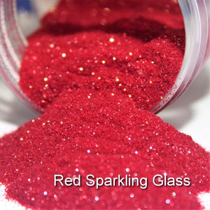Red Sparkling Glass (Matte Effect under Epoxy)