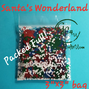 Holiday Shapes Polyester Glitter- Santa's Wonderland