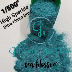Ultra Premium Ultra Micro Dust Polyester High Sparkle Glitter 1/500" - Sea Blossom