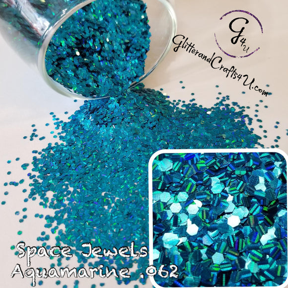 Ultra Premium Chunky Specialty Polyester Glitter -Space Jewels - Aquamarine