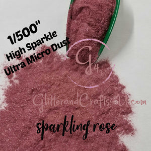 Ultra Premium Ultra Micro Dust Polyester High Sparkle Glitter 1/500" - Sparkling Rosé