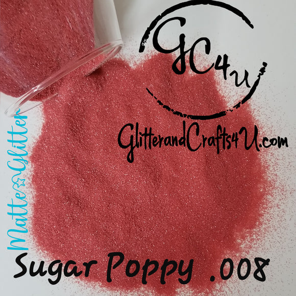 Ultra Premium Matte Polyester Glitter - Sugar Poppy .008