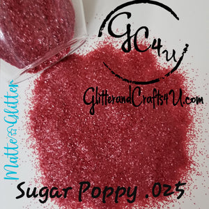 Ultra Premium Matte Polyester Glitter - Sugar Poppy .025