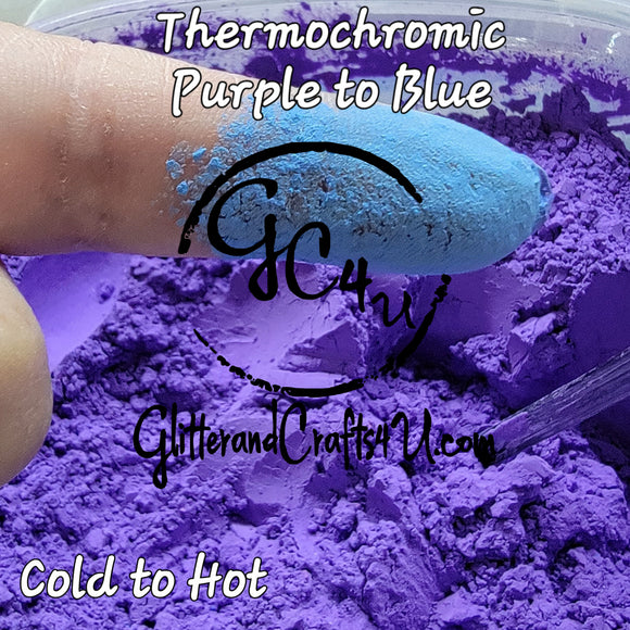 Thermochromic Pigment Powder - Heat Activated - Purple to Blue