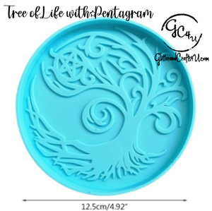 Tree of Life with Pentagram Coaster Mold