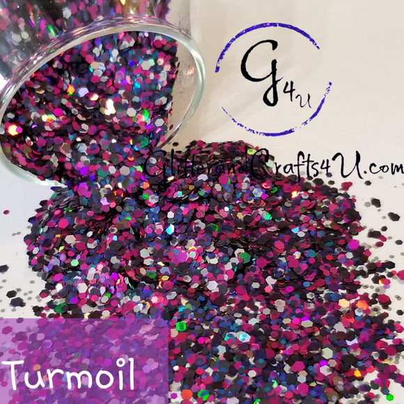 .040, .062, & .094 Hex Ultra Premium Holographic Polyester Glitter Mix - Turmoil