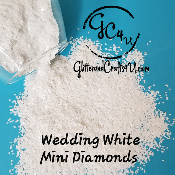 Mini Diamonds Metallic Glitter - Wedding White
