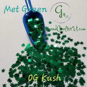 OG Kush Pot Leaves - Metallic Green- Limited Supply