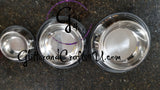Pet Dishes - Stainless Steel Pet Bowls with Rubber Ring